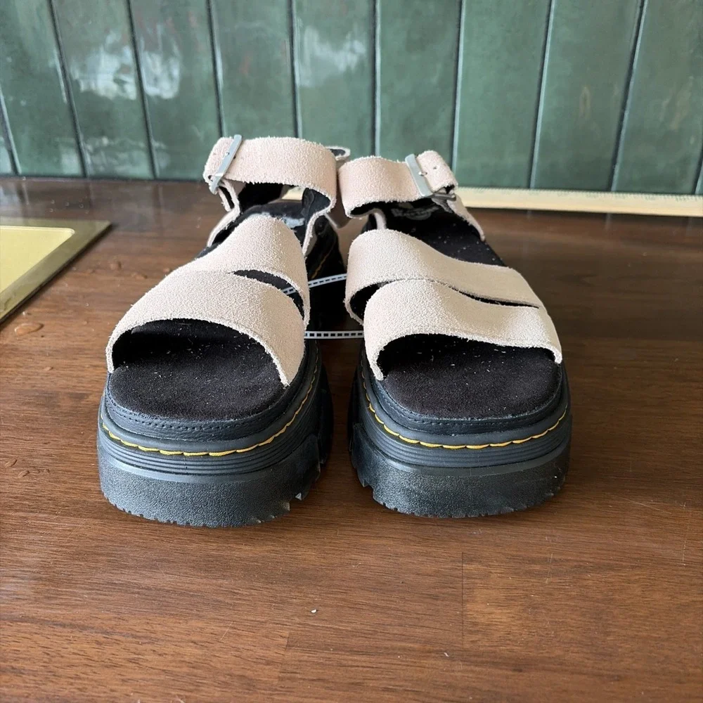 DR. MARTENS POWDER PINK MATTISON 2S PLATFORM SANDALS Chunky WOMEN Sz  9 NEW Read